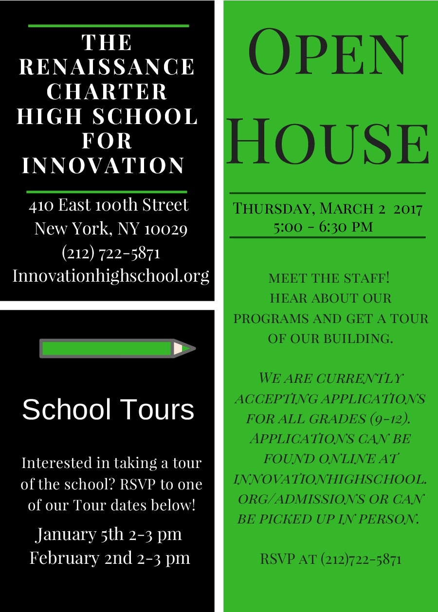 School Tour Dates & Open House