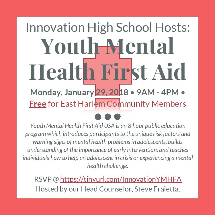 Innovation hosts Youth Mental Health First Aid Programming